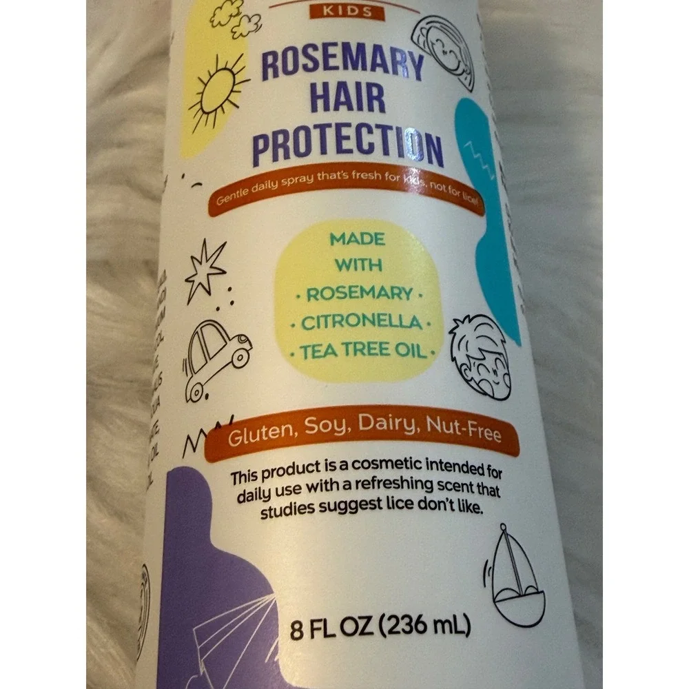 Natural Sense Kids Rosemary Hair Protection Spray 8oz Plant Based Daily Mist